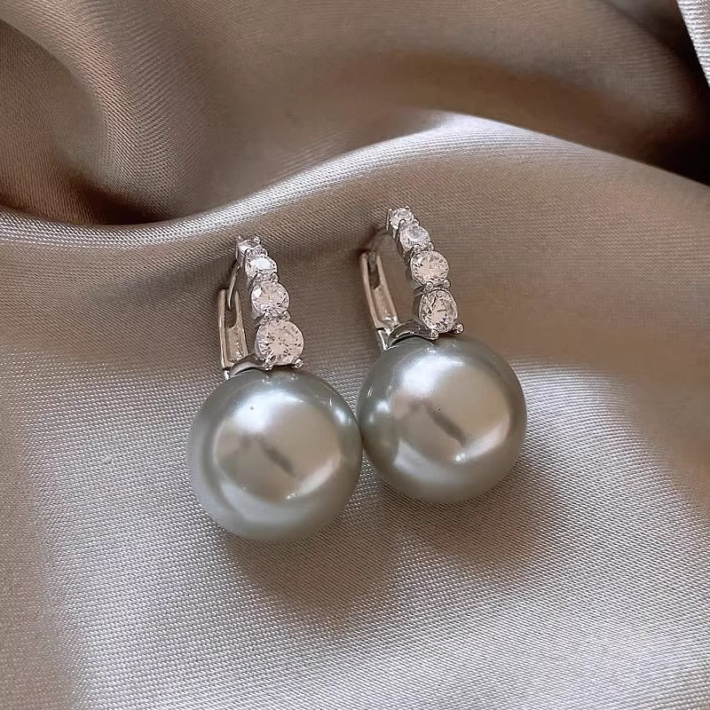 Akoya Colored Pearl Huggie Earrings