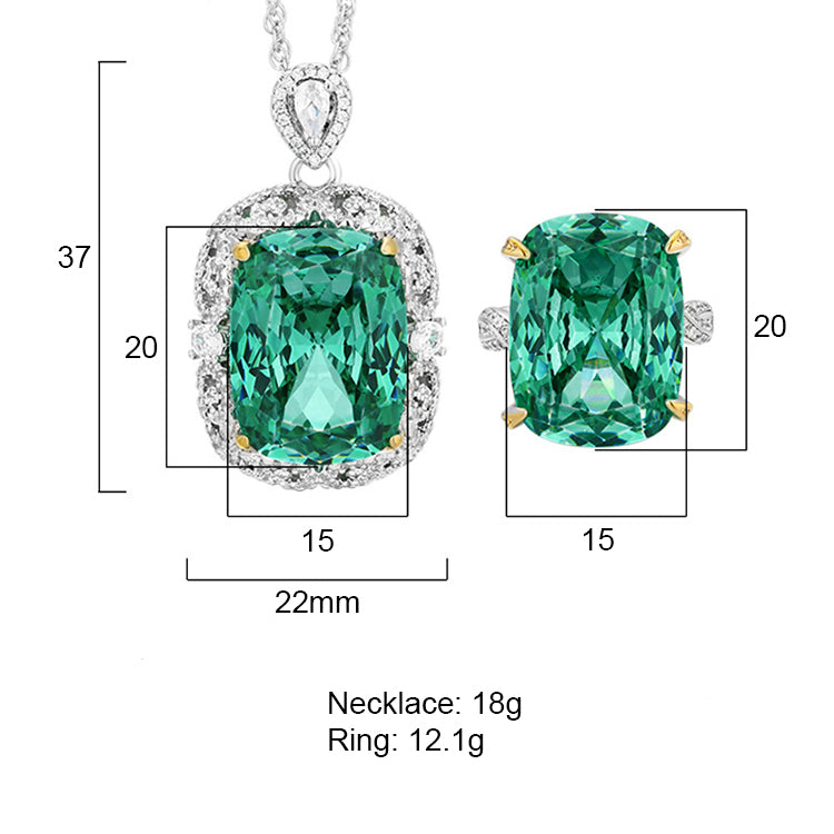 Emerald Zirconia Jewelry Set