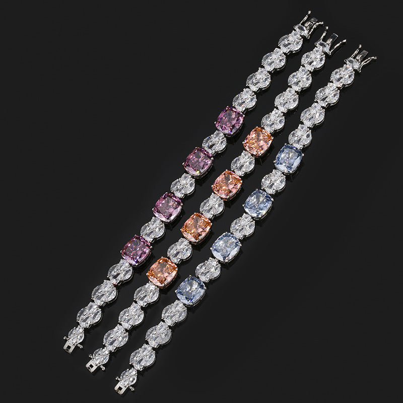 Padparadscha Sapphire Colored Gemstone Bracelet