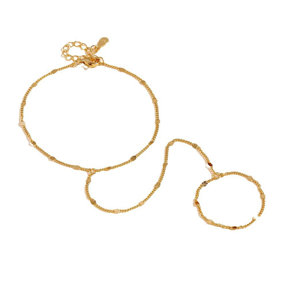 Sterling Silver Hand Chain Bracelet