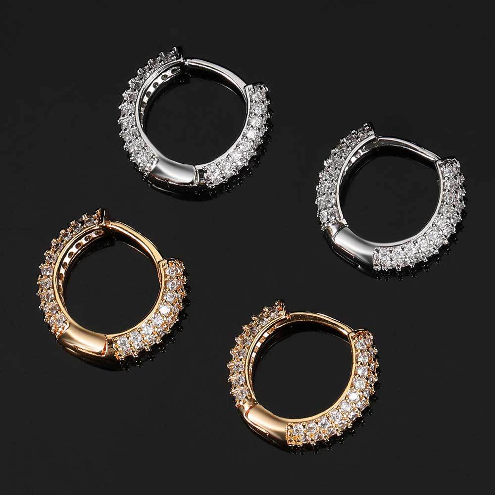 Iced out Huggie Earrings