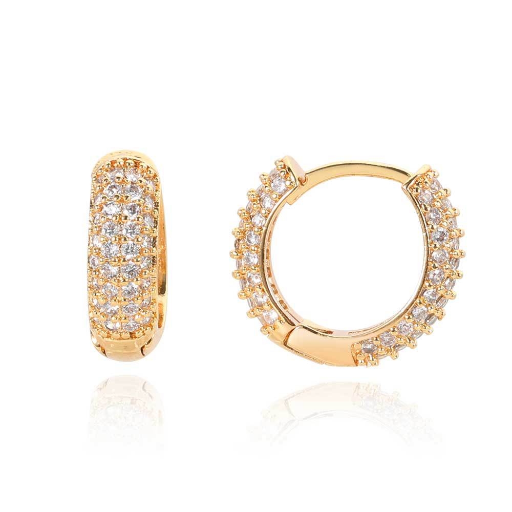 Iced out Huggie Earrings