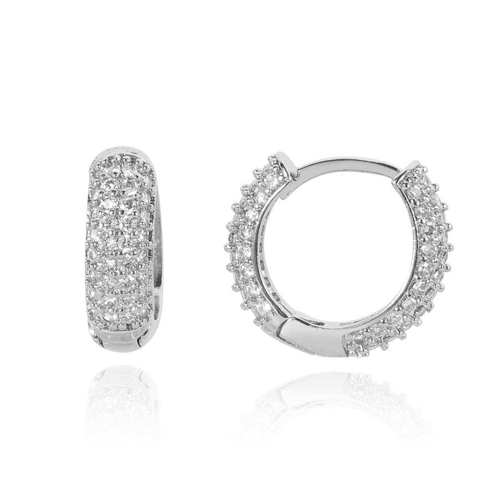 Iced out Huggie Earrings