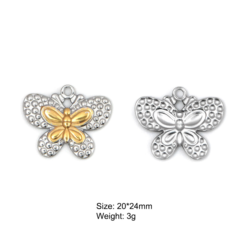 Stainless Steel Silver-Gold Charm