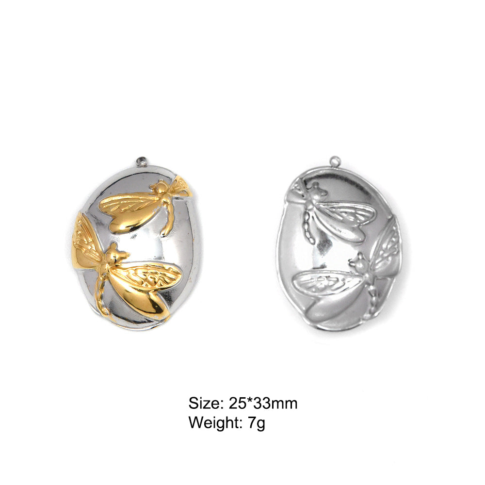 Stainless Steel Silver-Gold Charm