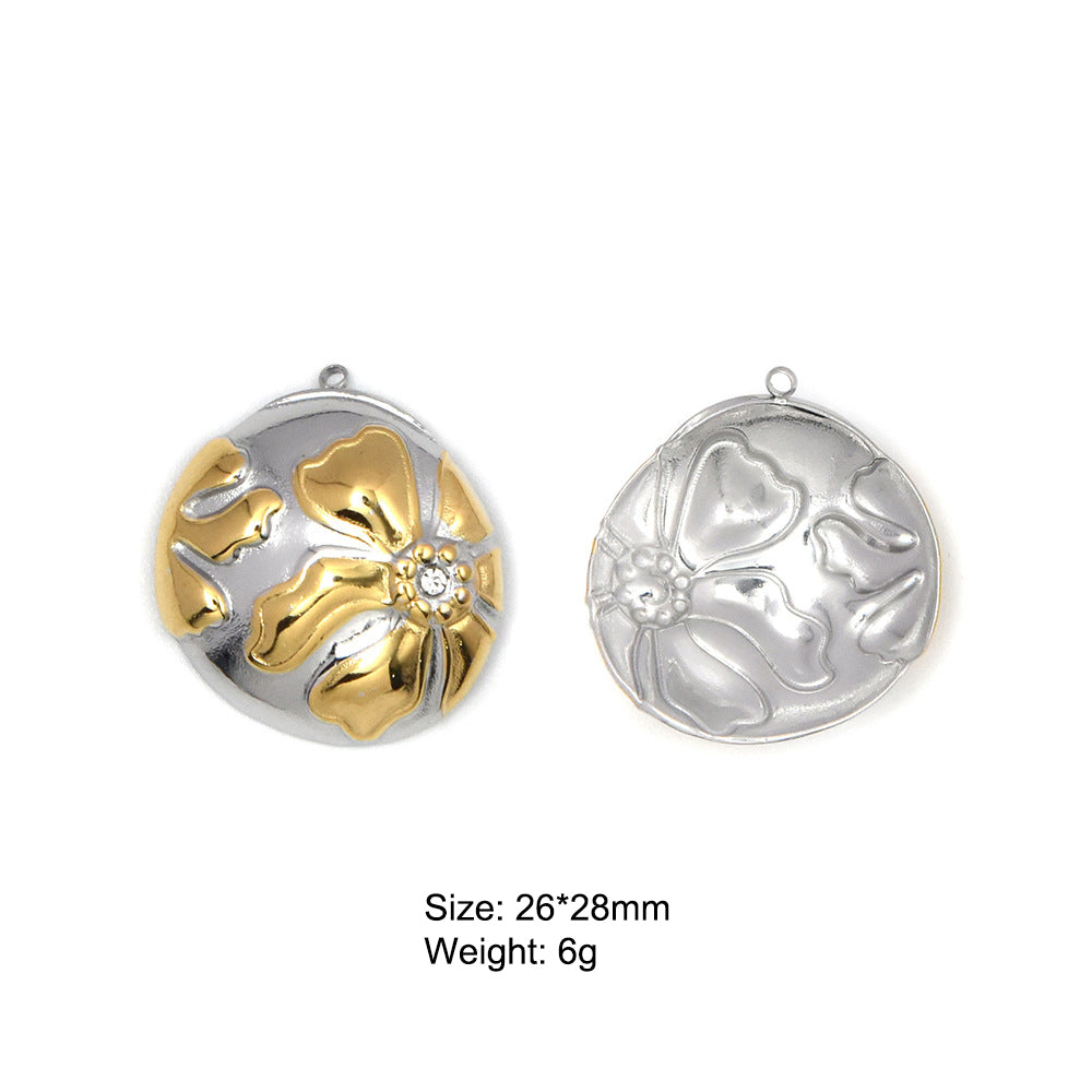 Stainless Steel Silver-Gold Charm