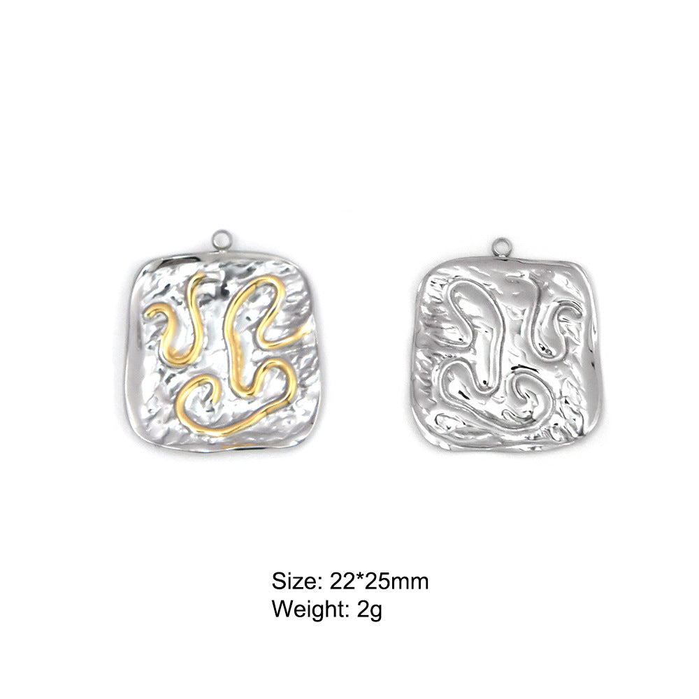 Stainless Steel Silver-Gold Charm