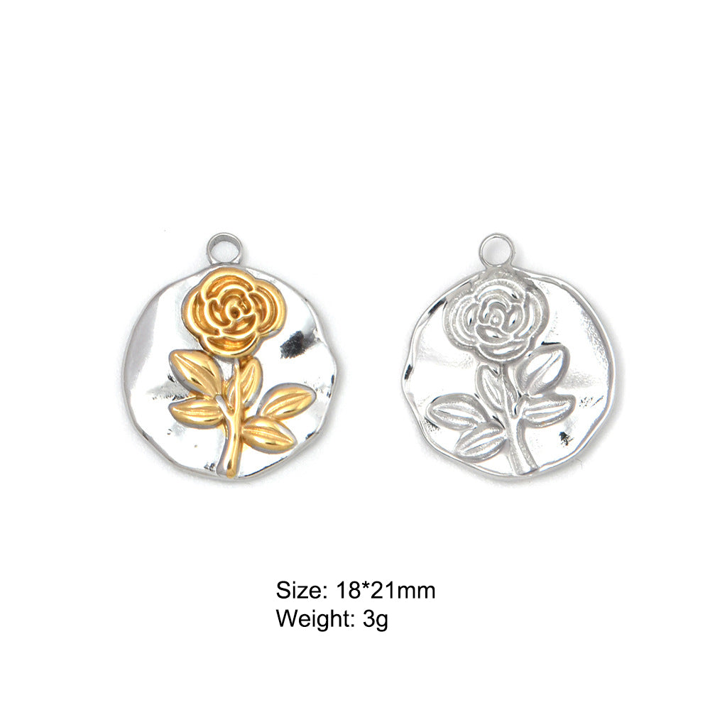 Stainless Steel Silver-Gold Charm