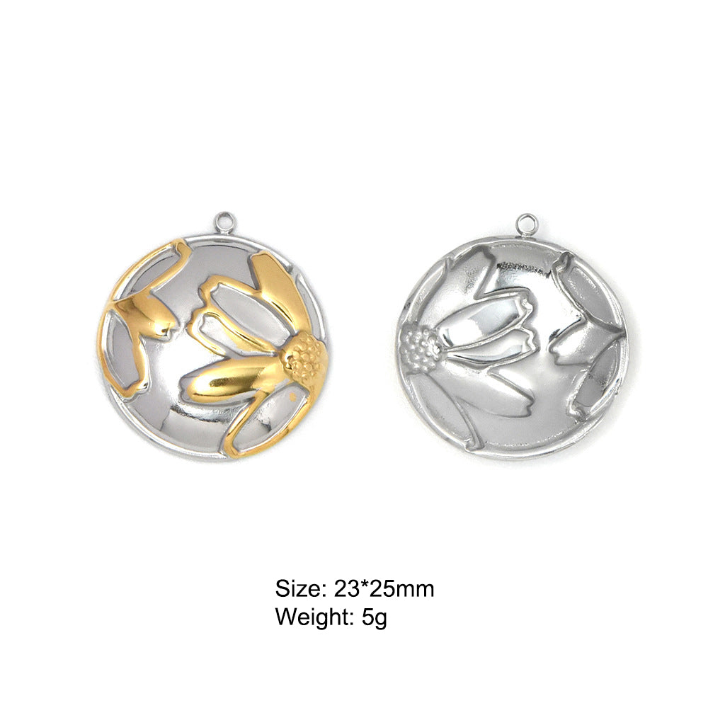Stainless Steel Silver-Gold Charm