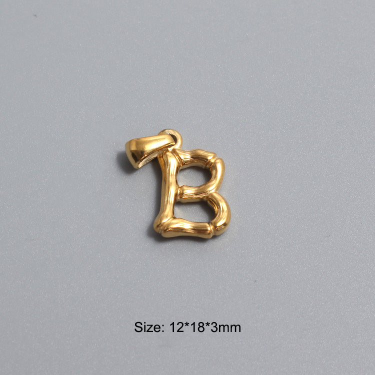 Stainless Steel Alphabet Charms N-Z
