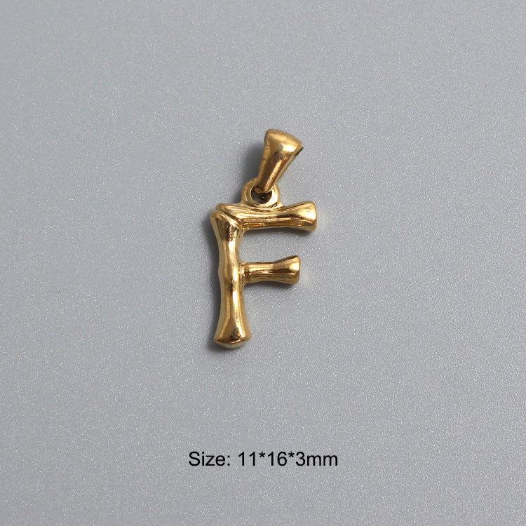 Stainless Steel Alphabet Charms N-Z