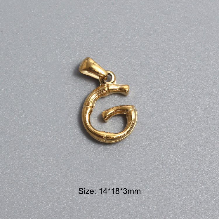 Stainless Steel Alphabet Charms N-Z