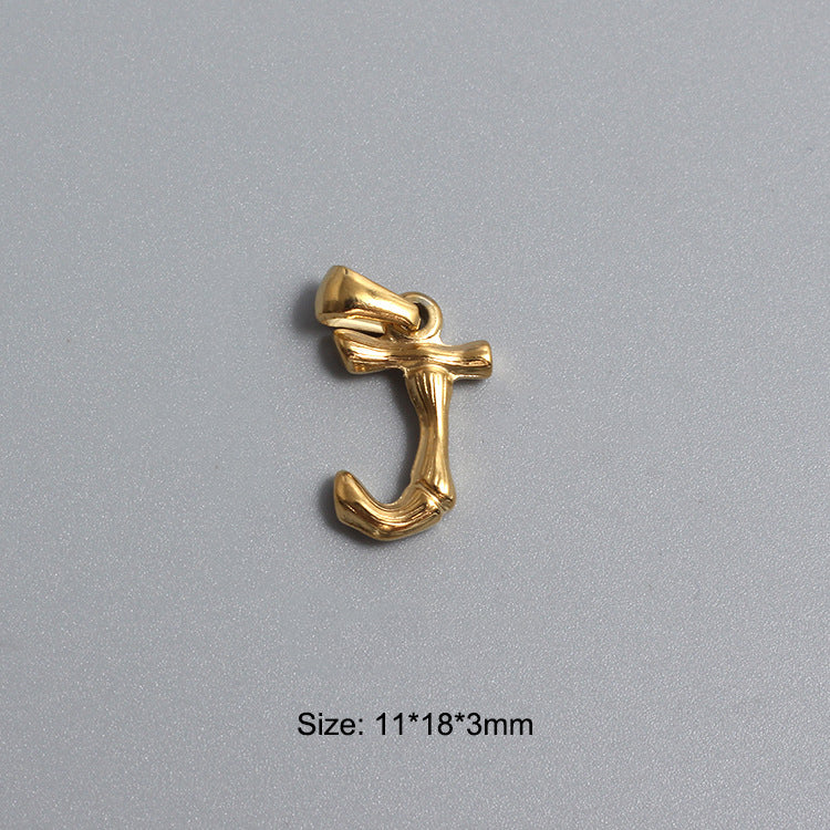 Stainless Steel Alphabet Charms N-Z