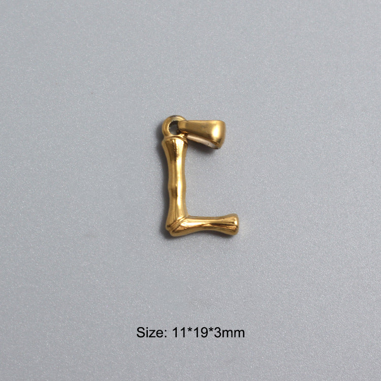 Stainless Steel Alphabet Charms N-Z