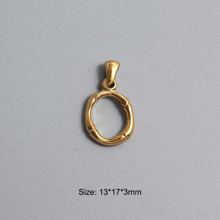 Stainless Steel Alphabet Charms N-Z