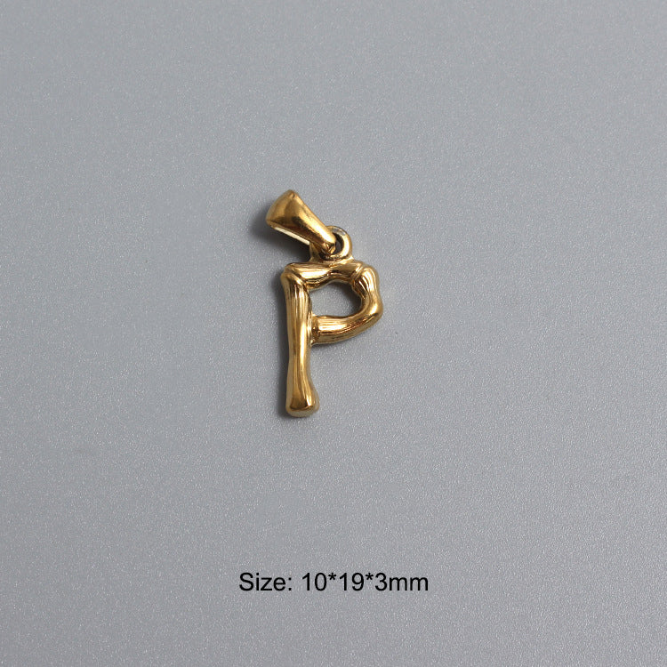 Stainless Steel Alphabet Charms N-Z