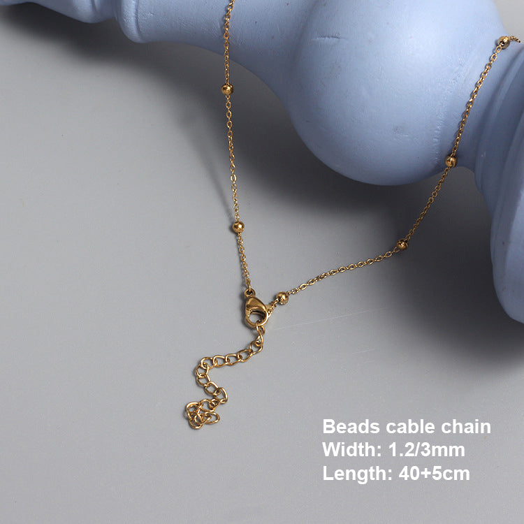 Stainless Steel Chain Necklace Gold