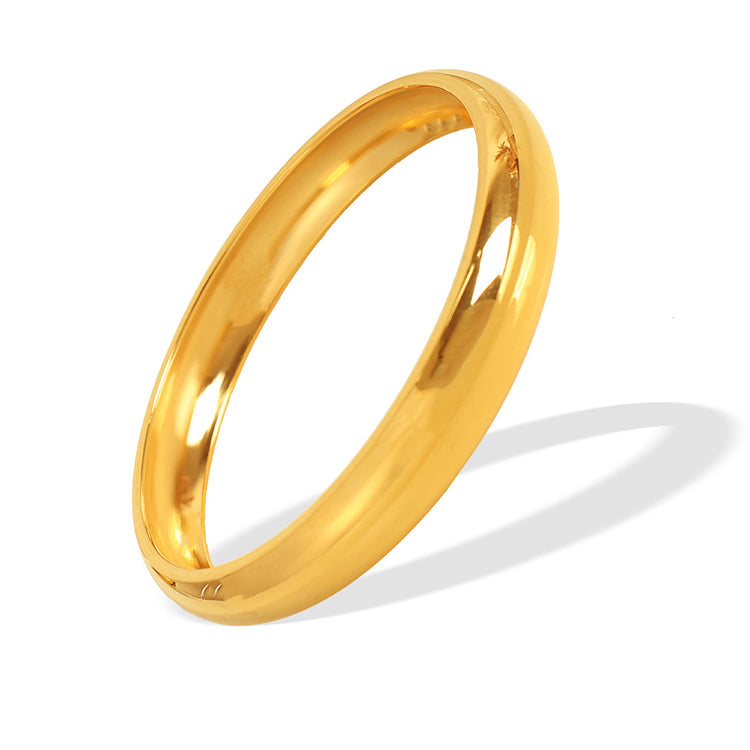 Stainless Steel Curved Surface Cuff Bangle