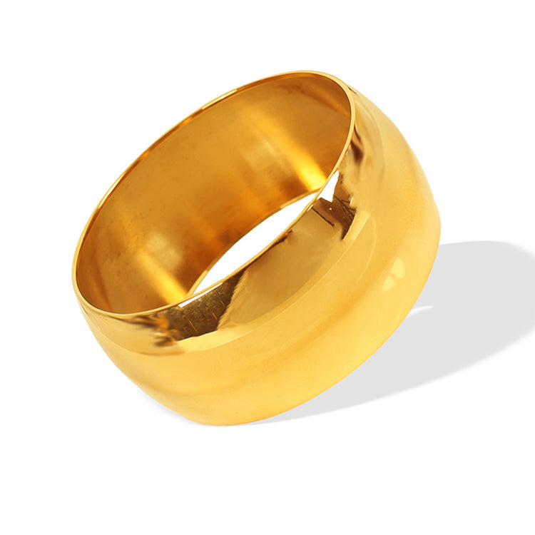 Stainless Steel Curved Surface Cuff Bangle