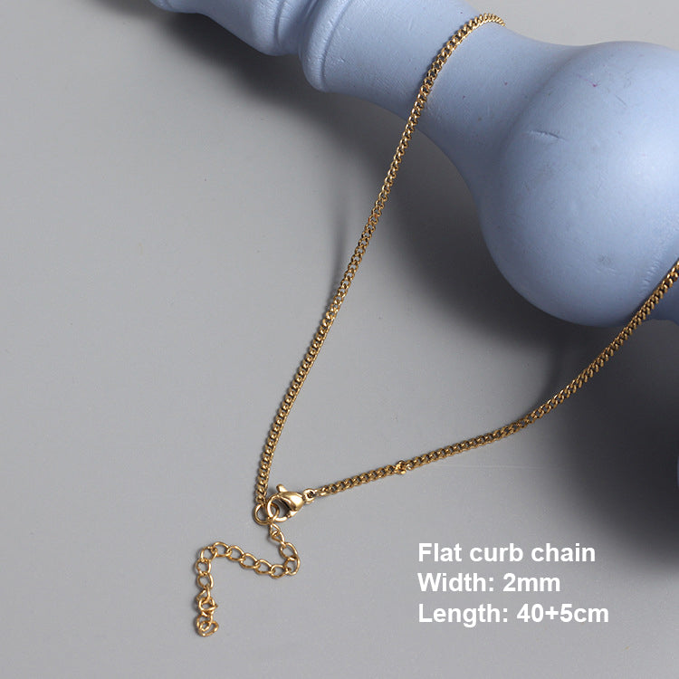 Stainless Steel Chain Necklace Gold