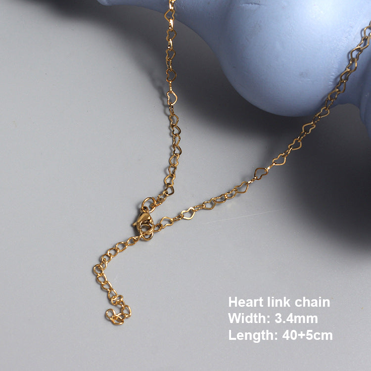 Stainless Steel Chain Necklace Gold