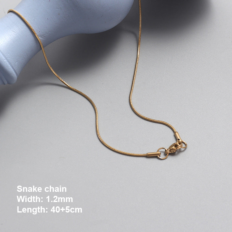 Stainless Steel Chain Necklace Gold