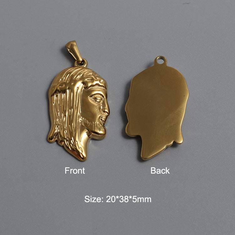 Stainless Steel Virgin Mary Charm Gold