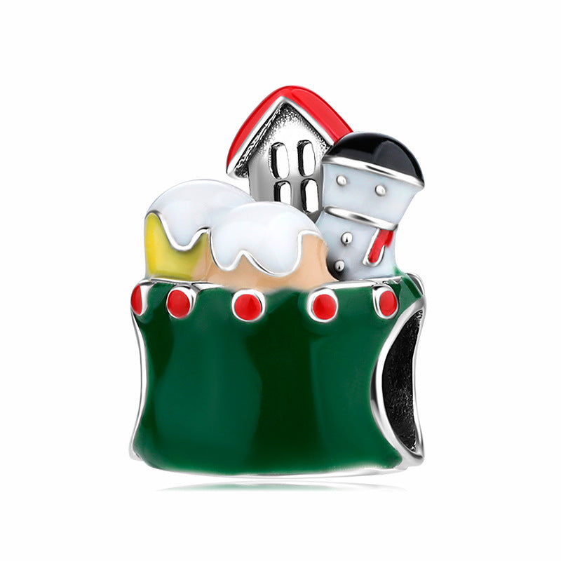 Sterling Silver Christmas Colorful Enamel Charms
