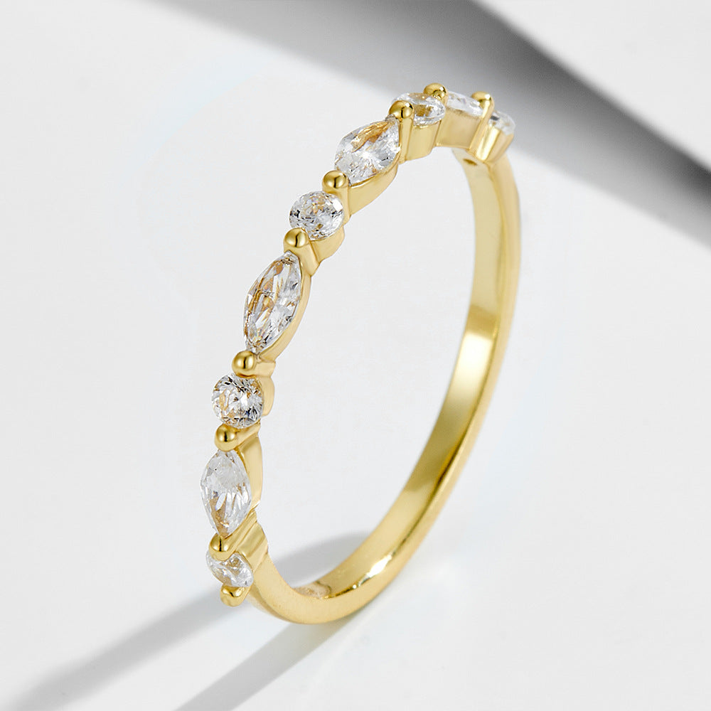 Sterling Silver Crushed Ice-Cut Bridal Ring Set