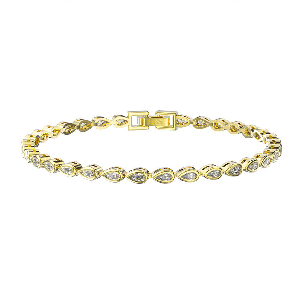 Sterling Silver Drop Tennis Bracelet