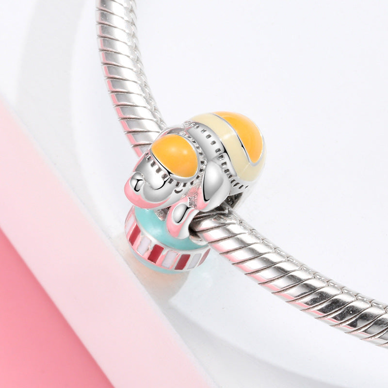 Sterling Silver Circus Colorful Enamel Charms