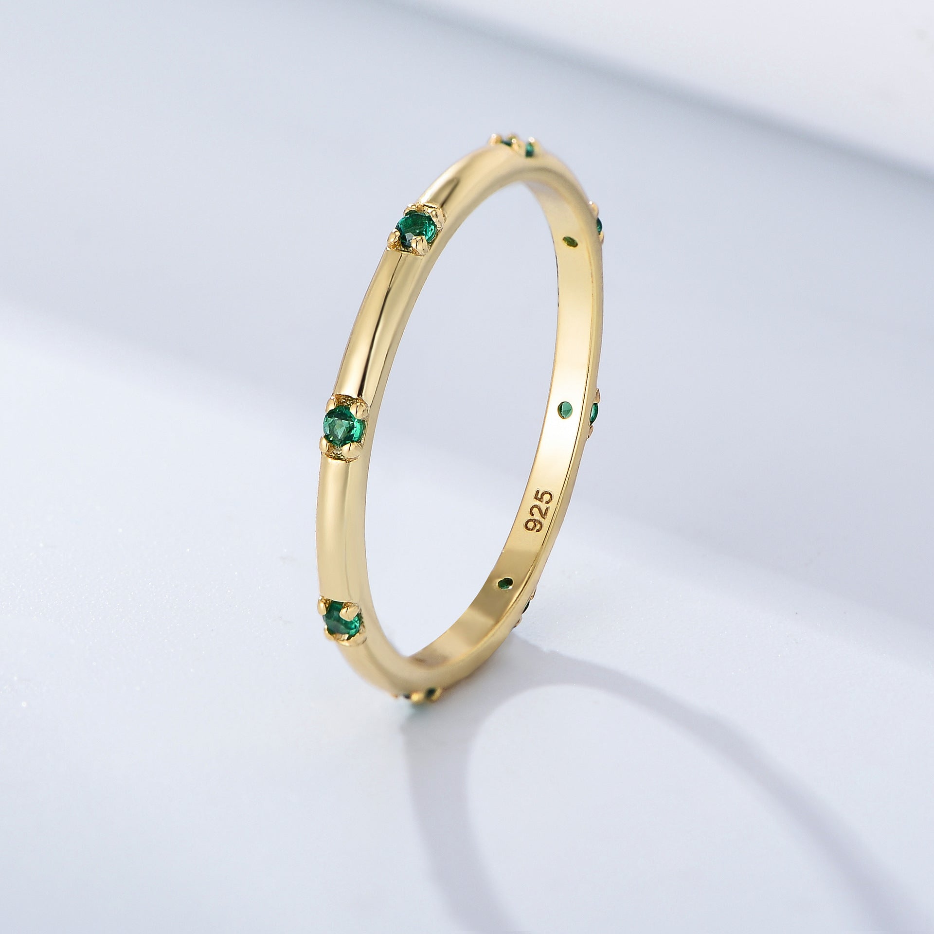 Sterling Silver Colorful Gemstone Stackable Rings