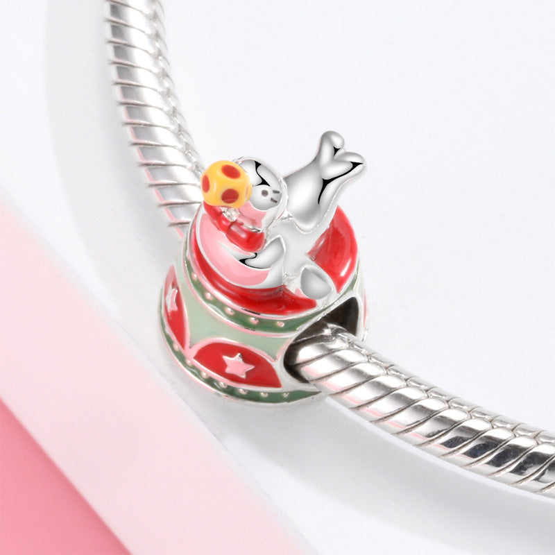 Sterling Silver Circus Colorful Enamel Charms
