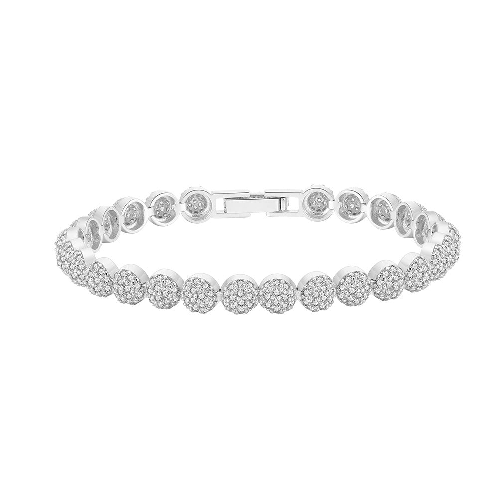 Sterling Silver Pave Tennis Bracelet