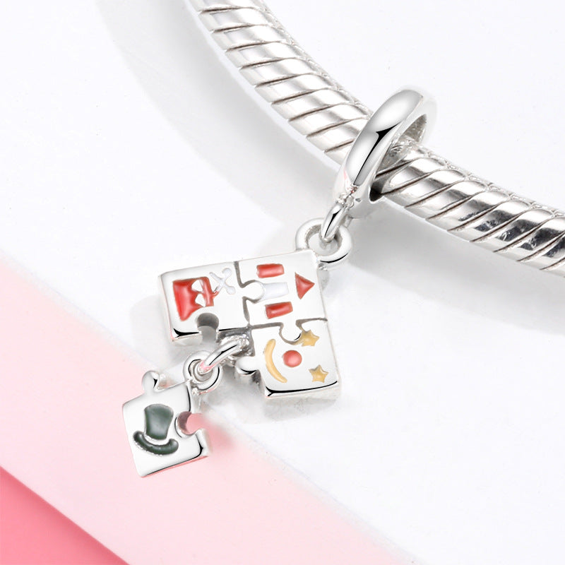 Sterling Silver Circus Colorful Enamel Charms