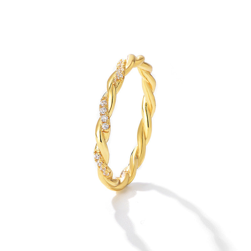 Sterling Silver Rope Stackable Ring