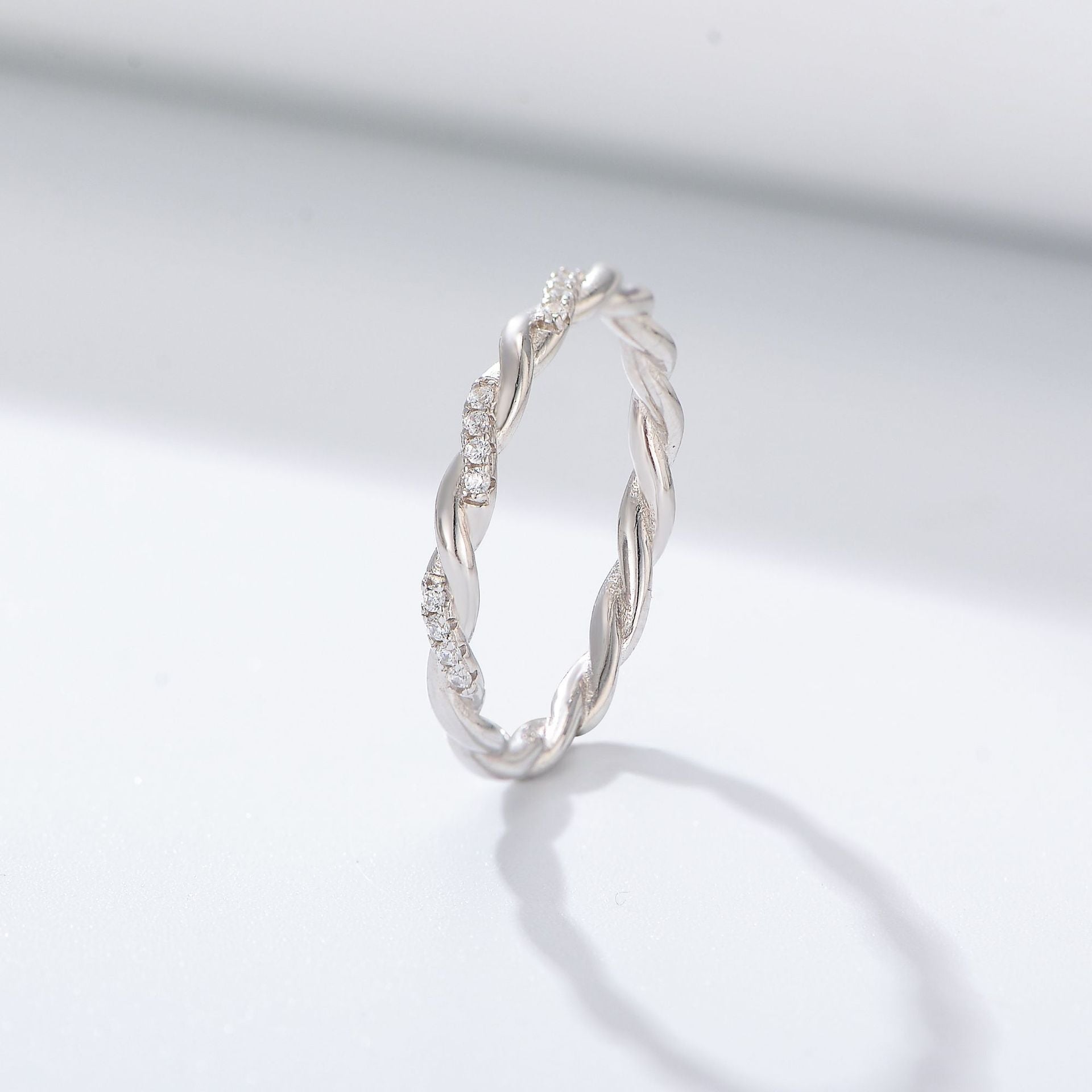 Sterling Silver Rope Stackable Ring