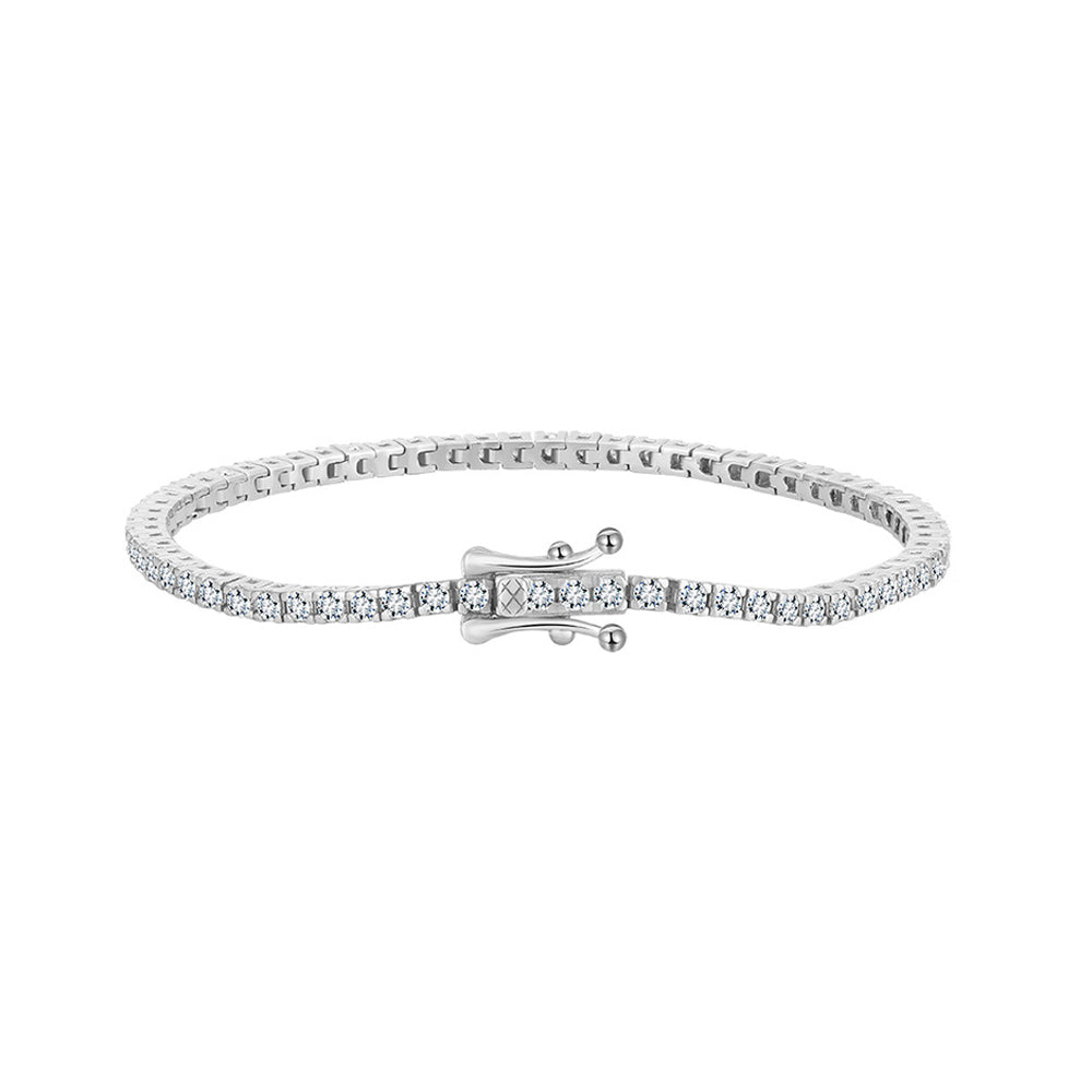 Sterling Silver Round Tennis Bracelet