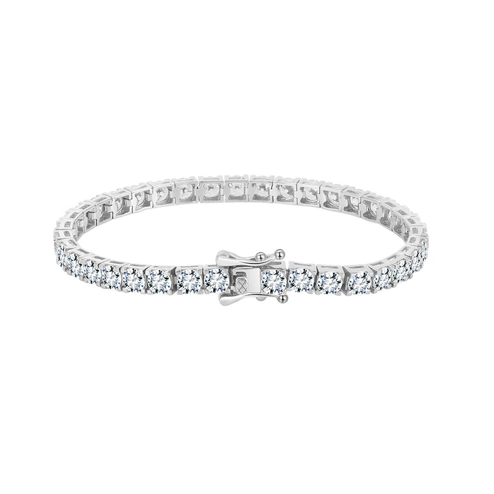 Sterling Silver Round Tennis Bracelet
