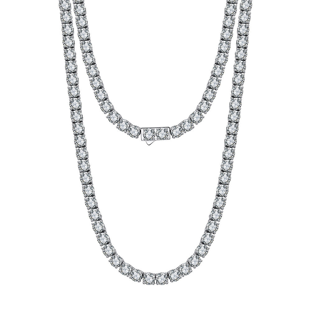 Sterling Silver Zirconia Tennis Necklace