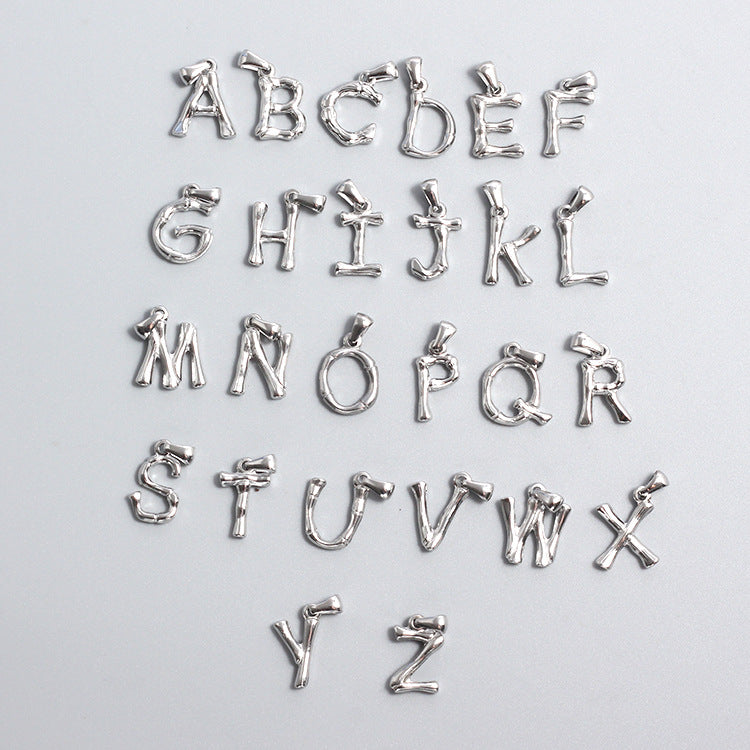 Custom Stainless Steel Alphabet Charms A-M
