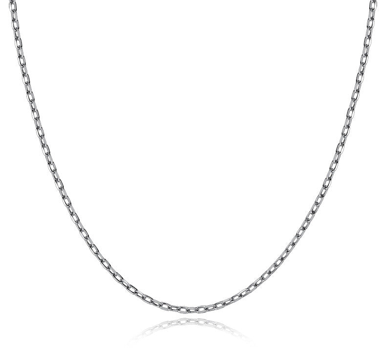Sterling  Cable Link Chain Necklace 2-5 mm plating Silver