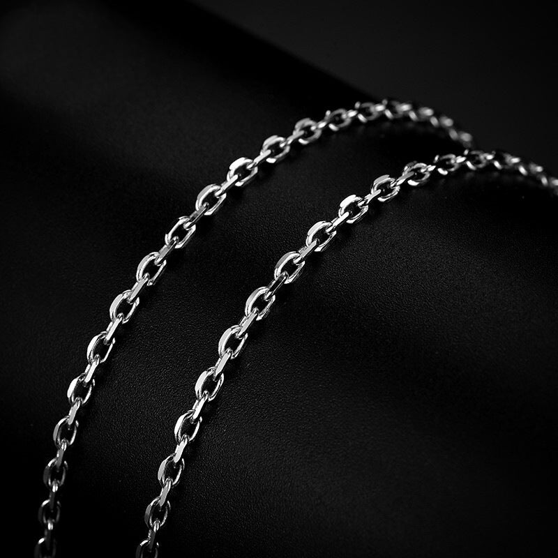 Sterling  Cable Link Chain Necklace 2-5 mm plating Silver