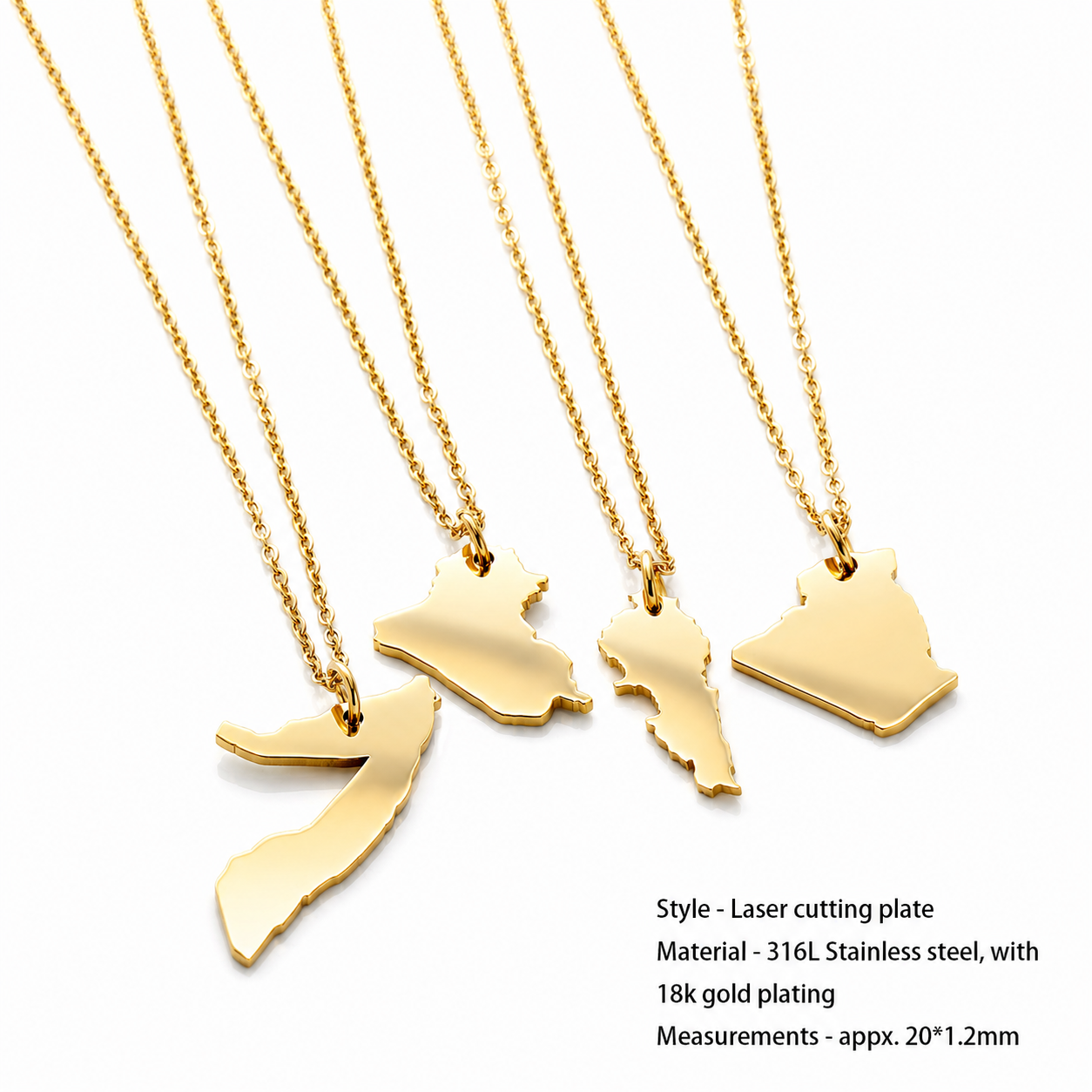 Custom Design Laser-Cut Stainless Steel Necklace