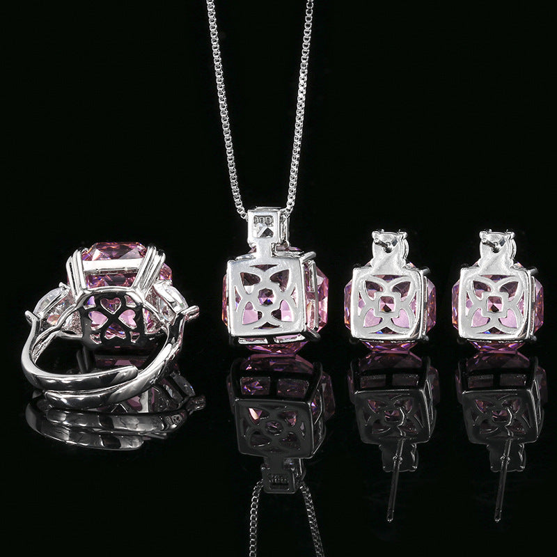 Rose-Cut Gemstone Cocktail Jewelry Set