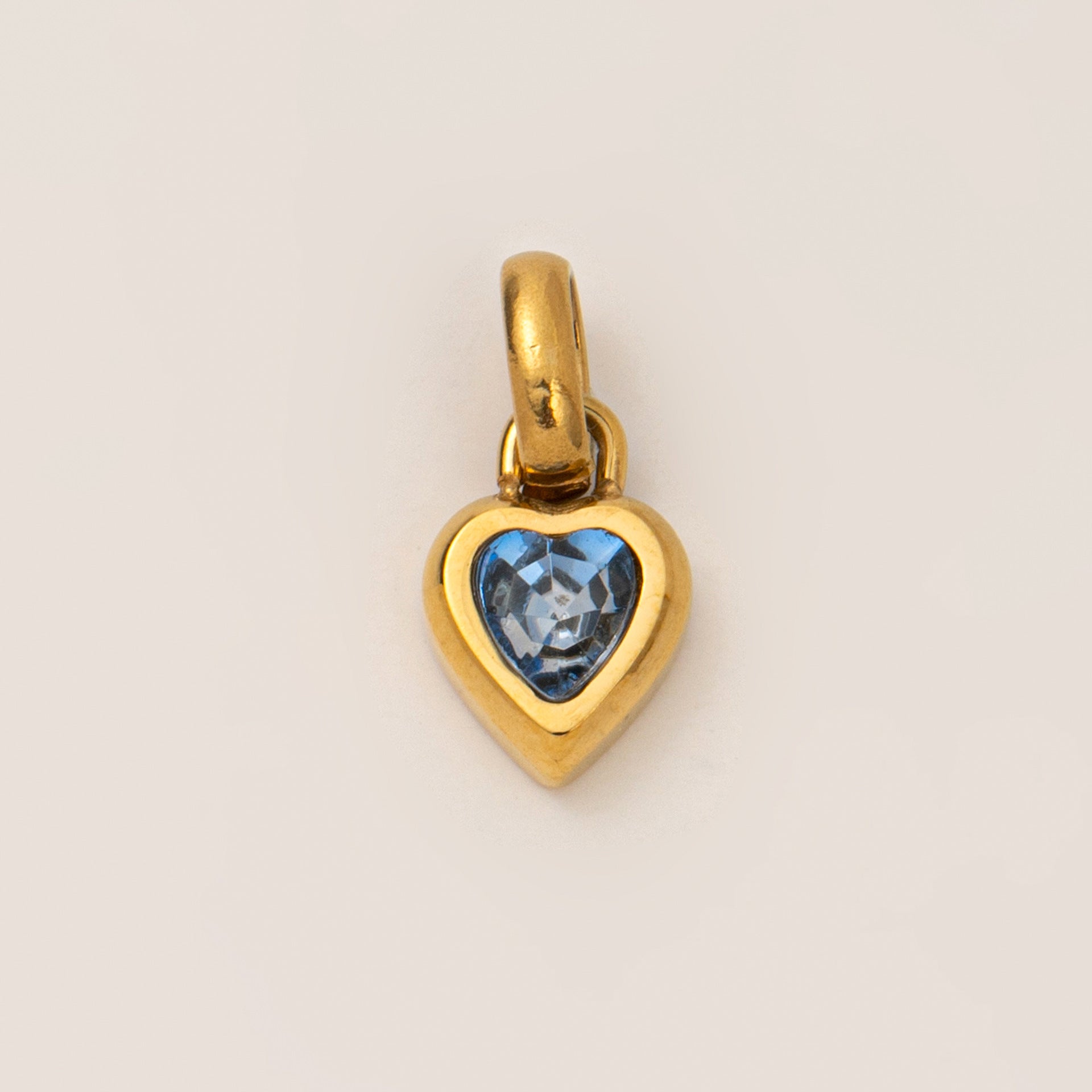 Stainless Steel Heart Birthstone Charm