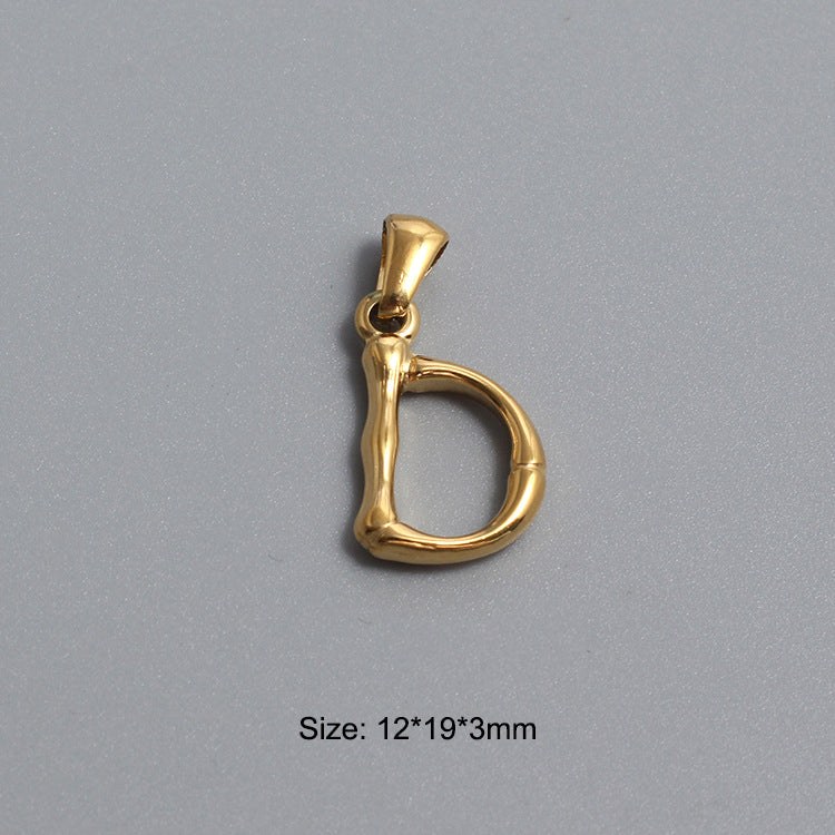 Stainless Steel Alphabet Charms N-Z