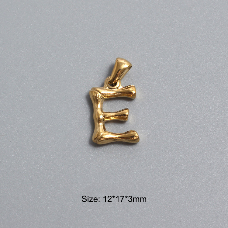Stainless Steel Alphabet Charms N-Z