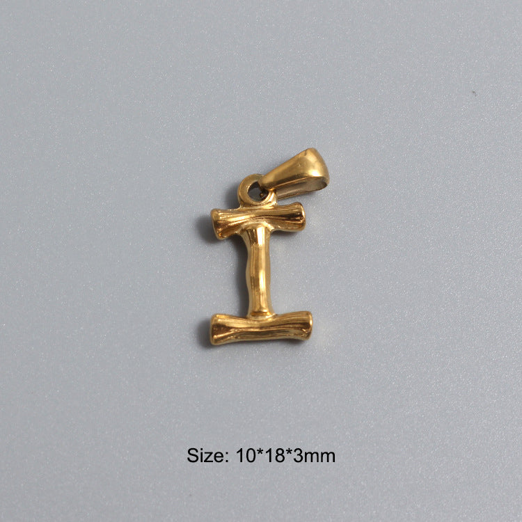 Stainless Steel Alphabet Charms N-Z