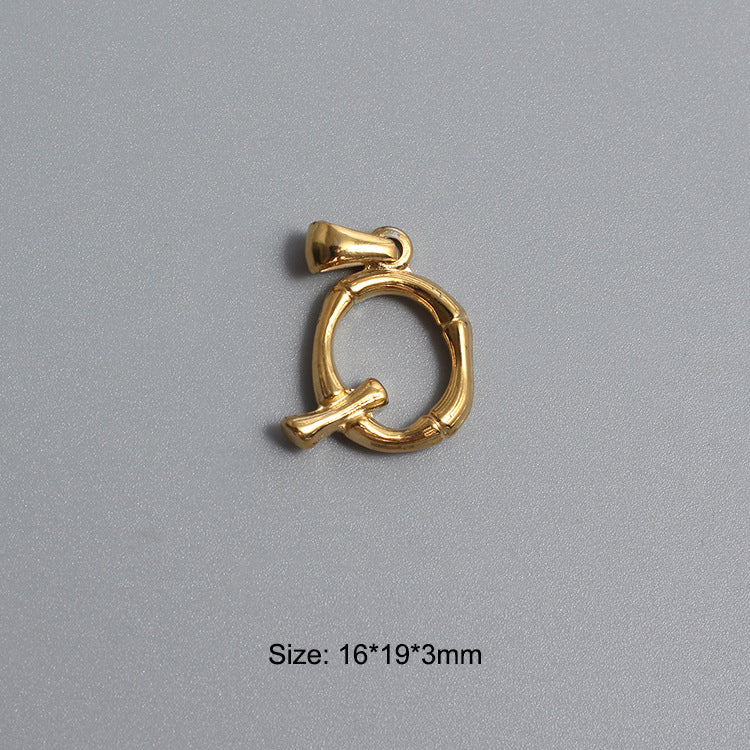 Stainless Steel Alphabet Charms N-Z